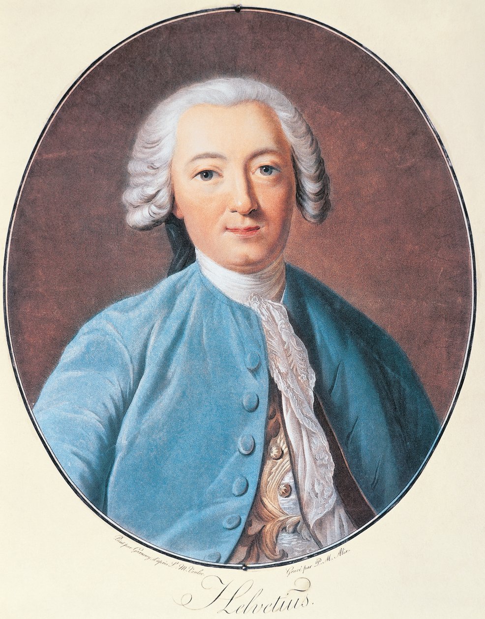 Porträt von Claude Adrien Helvetius von Pierre Michel Alix