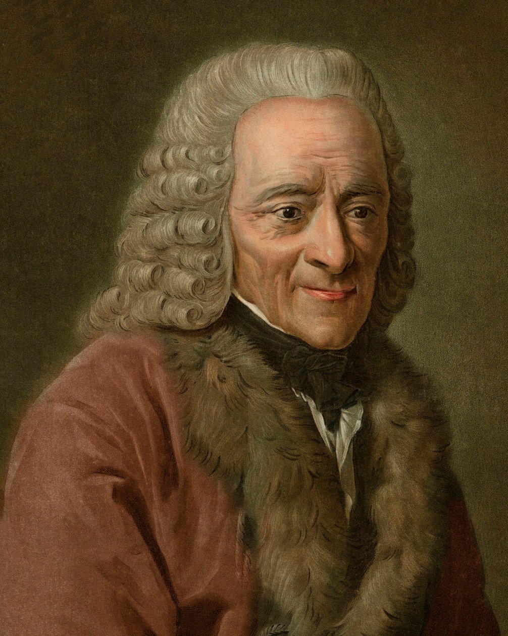 Porträt von Voltaire von Pierre Michel Alix