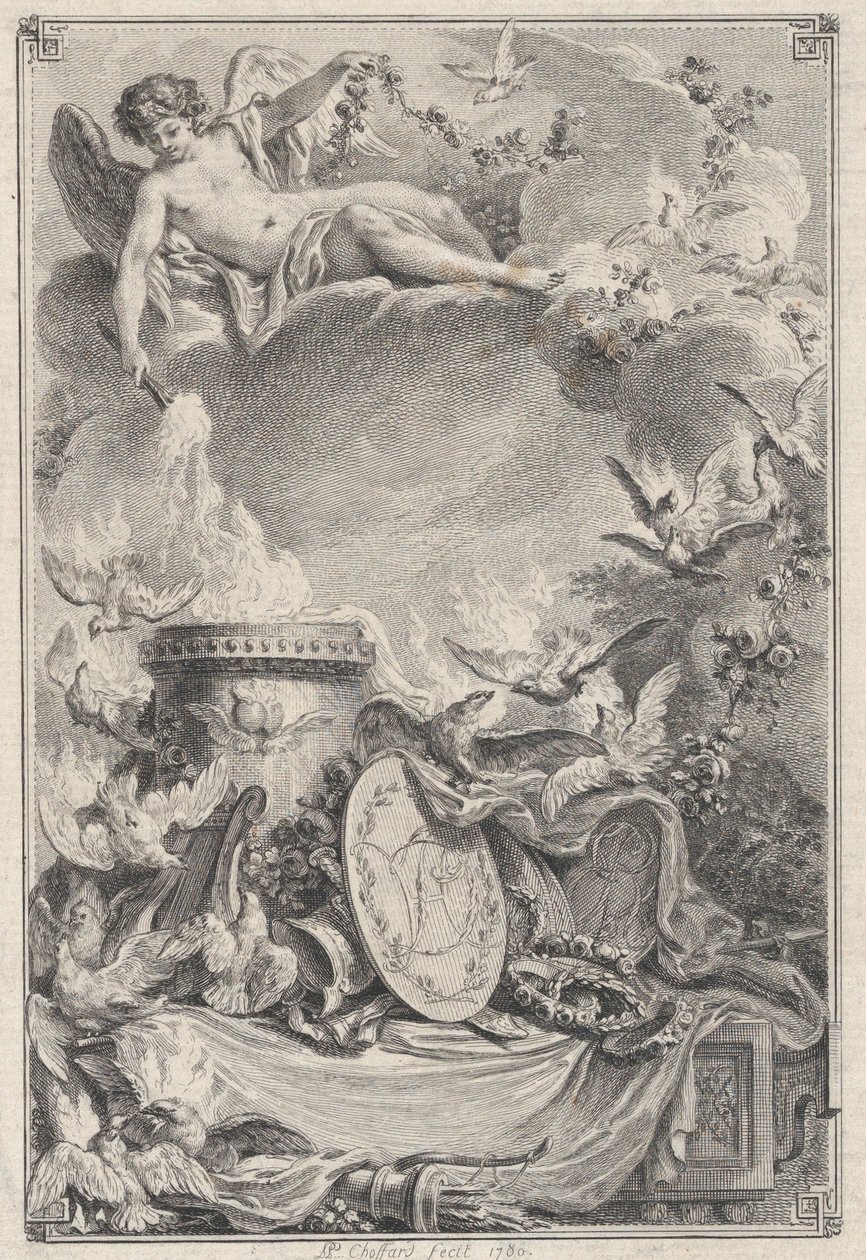 Gedenkstück einer Hochzeit, 1780 von Pierre Philippe Choffard
