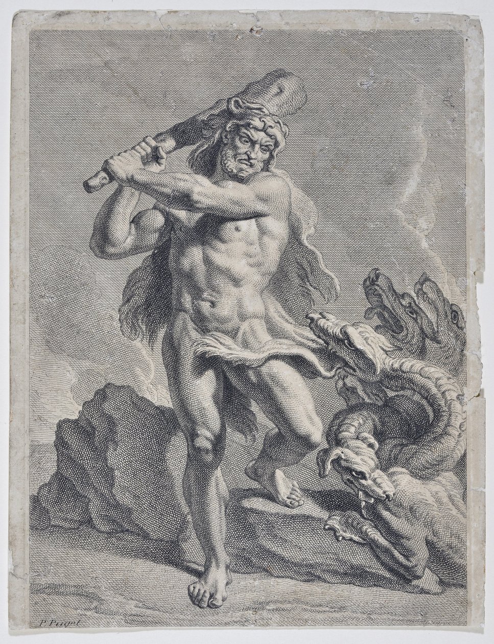 Herkules kämpft gegen die Hydra von Lerna von Pierre Puget