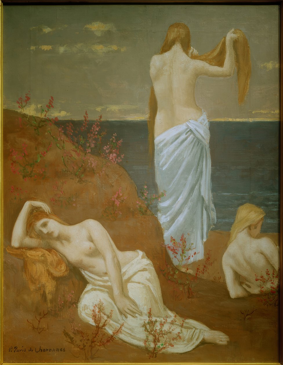 Junge Frauen am Meer von Pierre Puvis de Chavannes