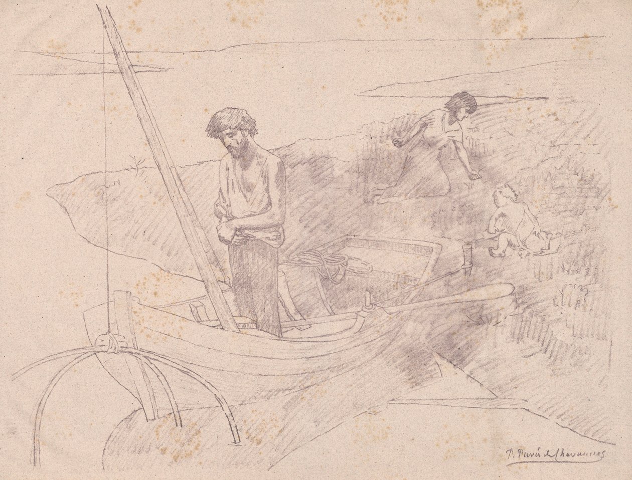 Der arme Fischer von Pierre Puvis de Chavannes