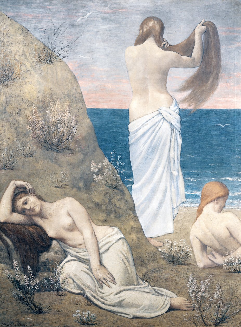 Junge Mädchen am Meer von Pierre Puvis de Chavannes