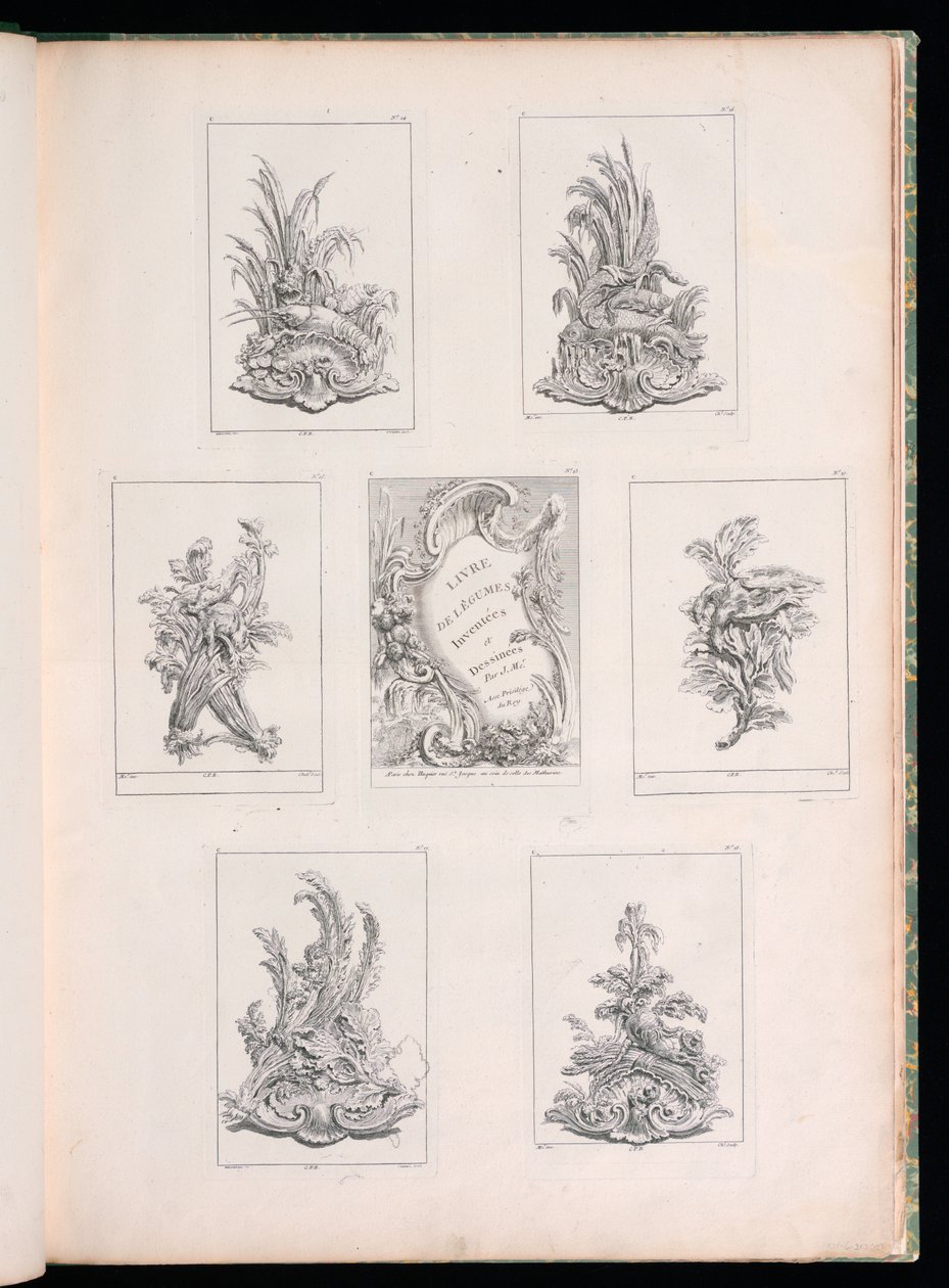 Seite für Livre de Legumes von Pierre Quentin Chedel