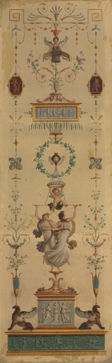 Dekoratives Paneel, 1790er Jahre von Pierre Rousseau