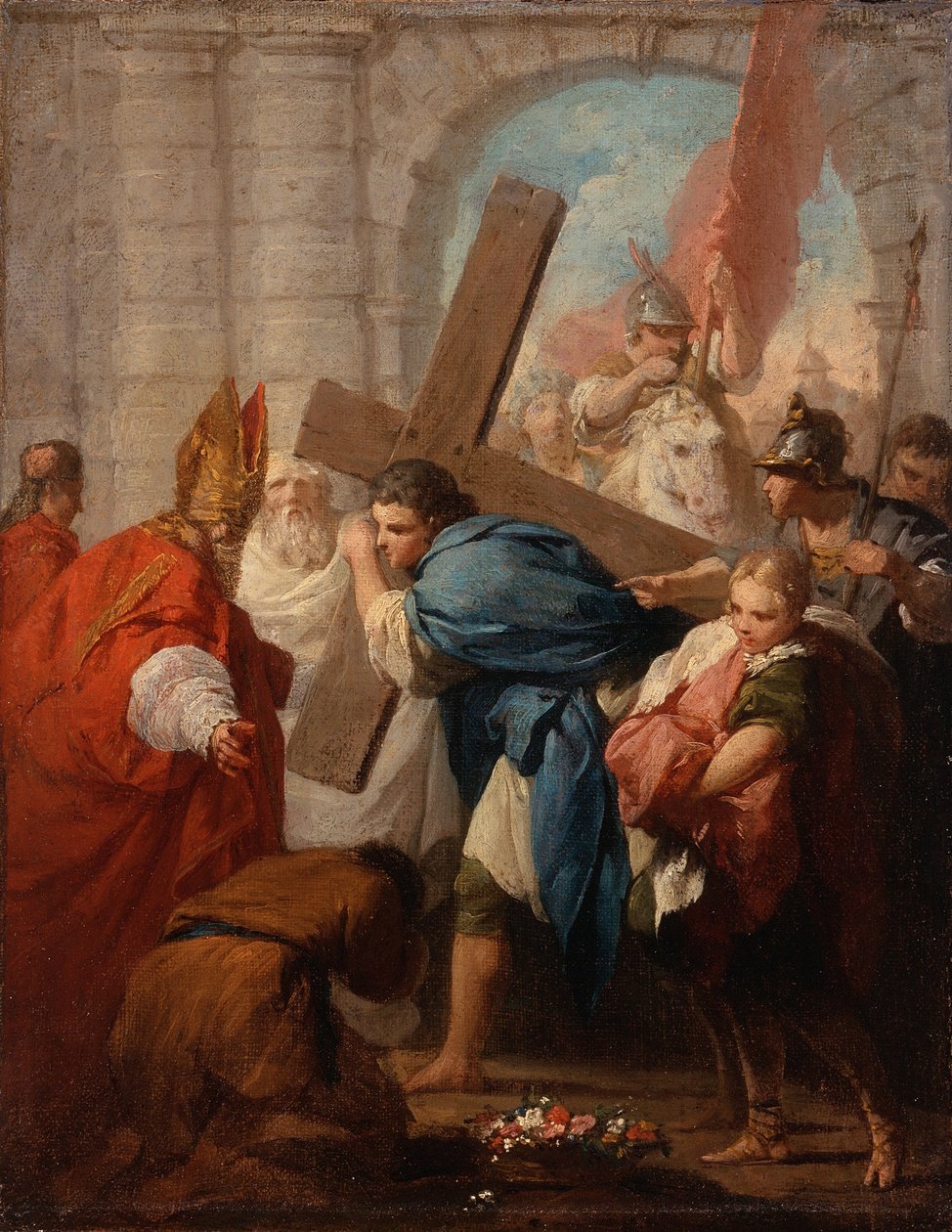Heraclius trägt das Kreuz, ca. 1728 von Pierre Subleyras