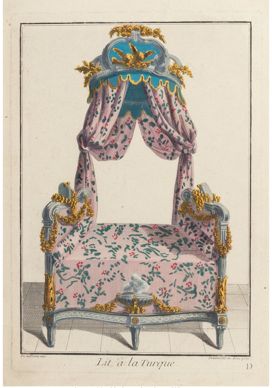 Lit à la Turque, um 1788 von Pierre de La Mesangere