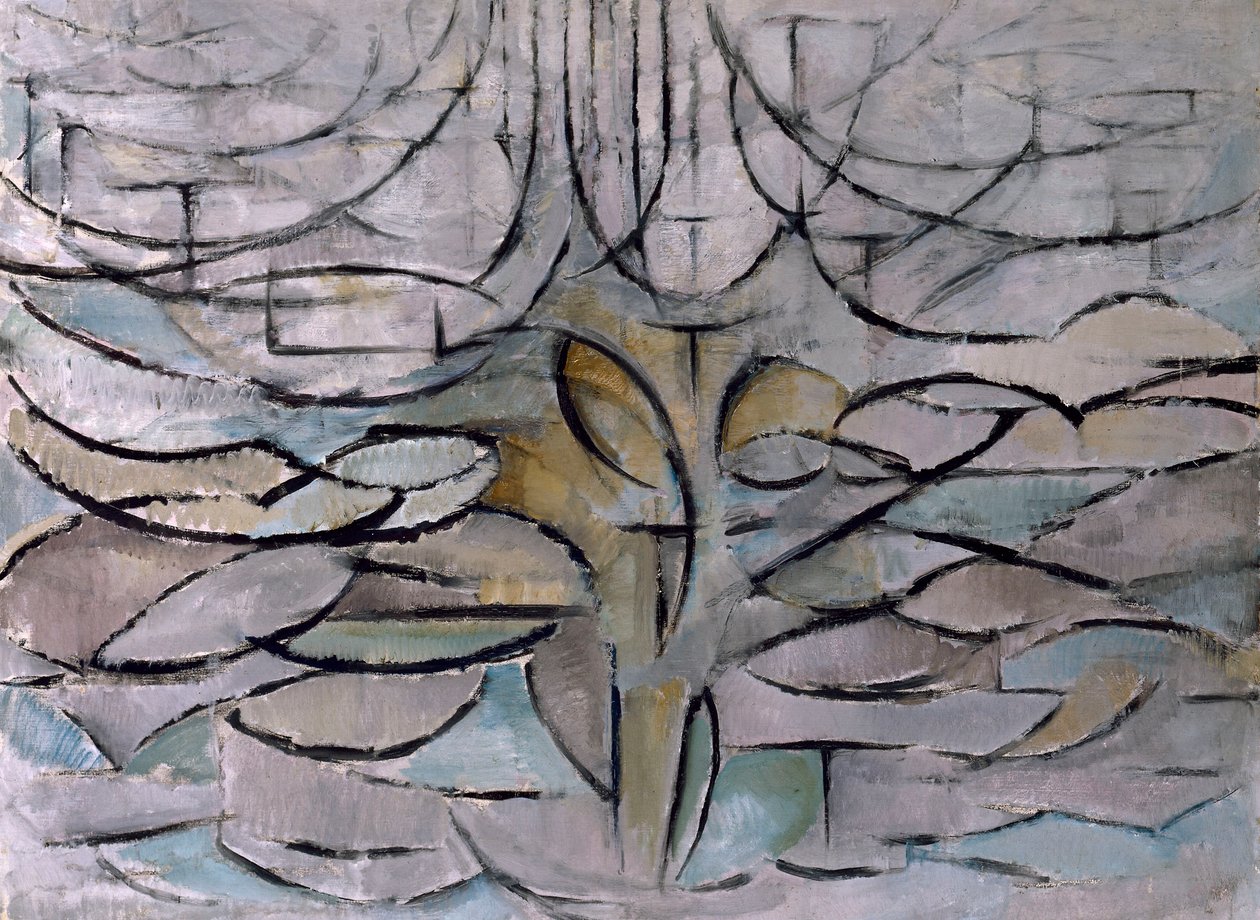 Blühender Apfelbaum von Piet Mondrian