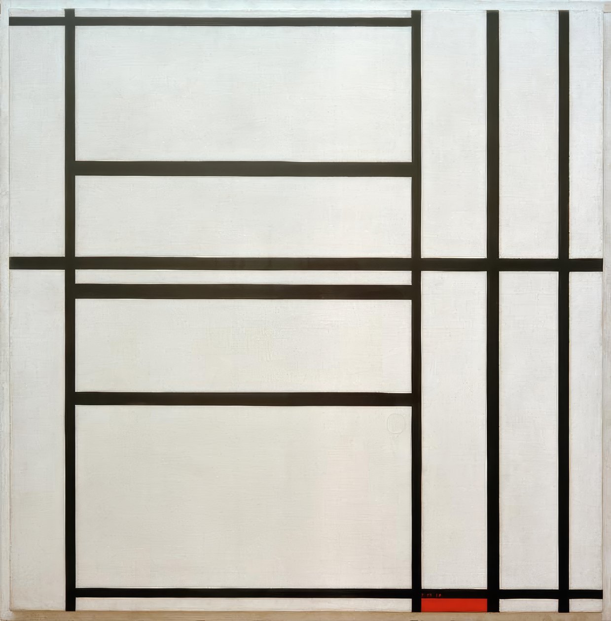 Komposition Nr. 1, mit Grau und Rot von Piet Mondrian