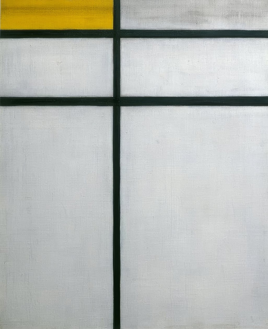 Komposition mit Gelb von Piet Mondrian