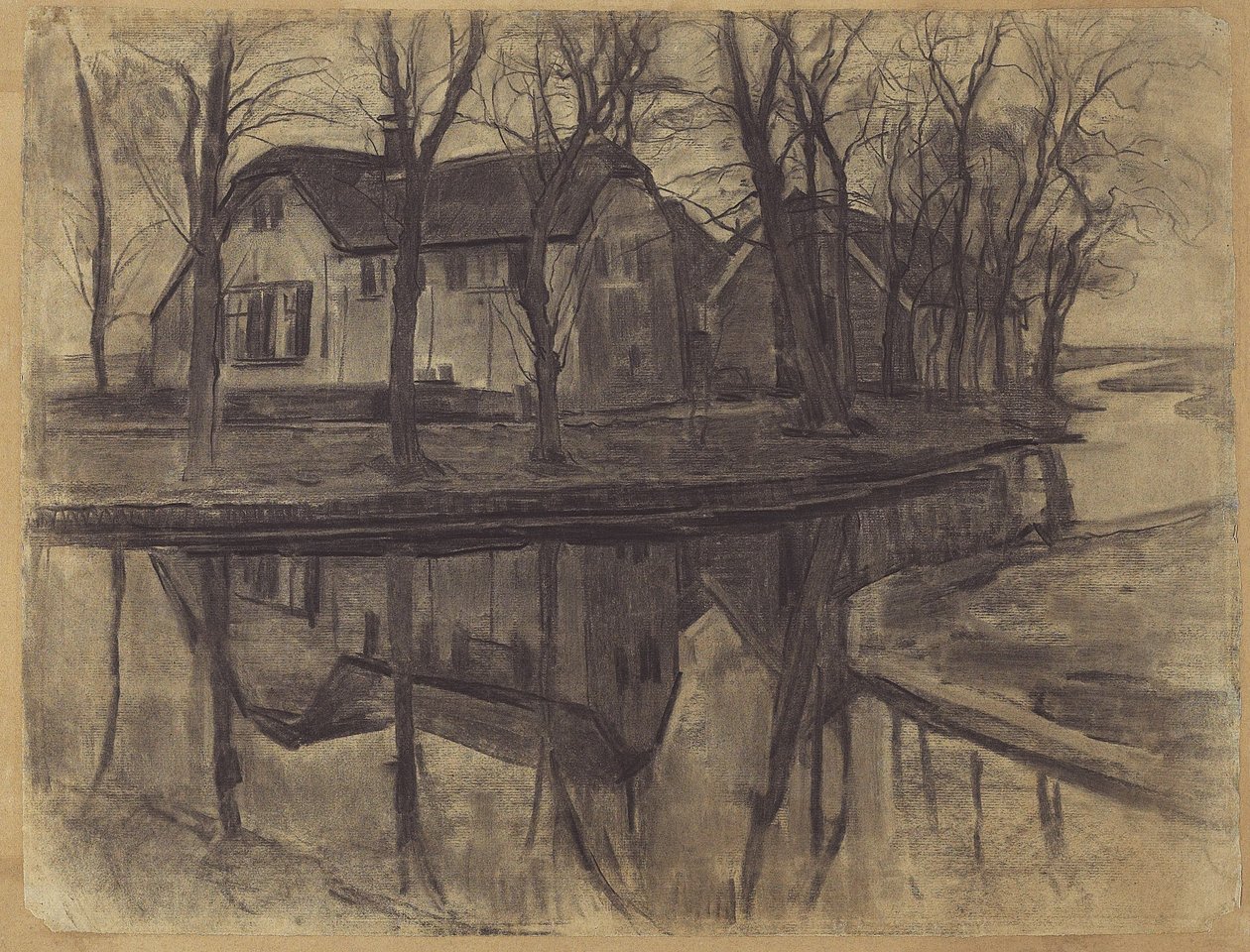 Bauernhof in Duivendrecht von Piet Mondrian