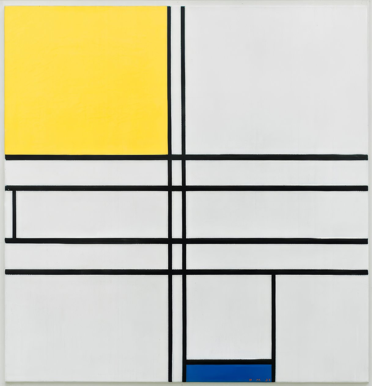 Komposition C; Komposition in Blau und Gelb von Piet Mondrian
