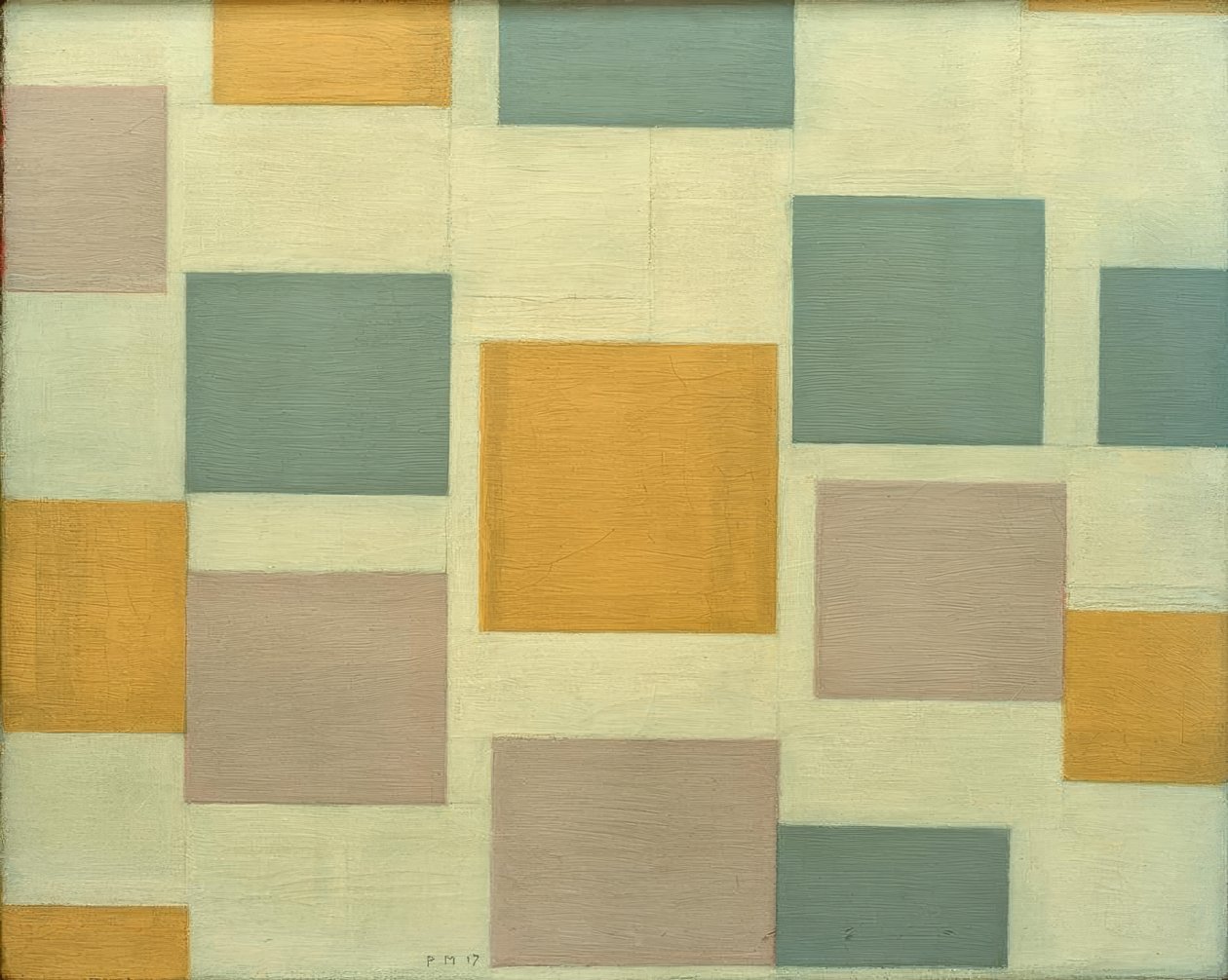 Komposition Nr. 5; Komposition mit Farbflächen 5 von Piet Mondrian