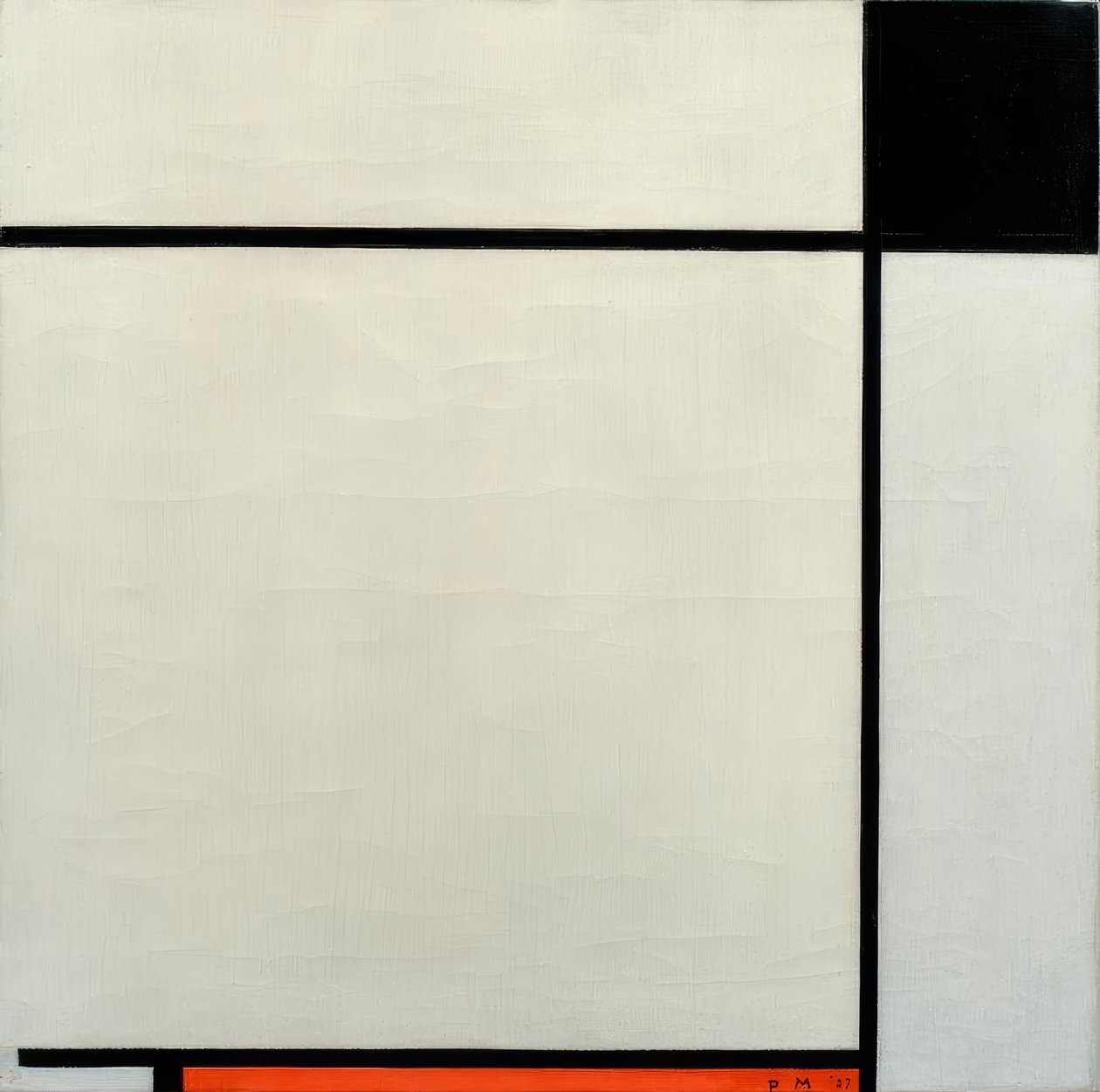 Komposition mit Schwarz, Rot und Grau von Piet Mondrian