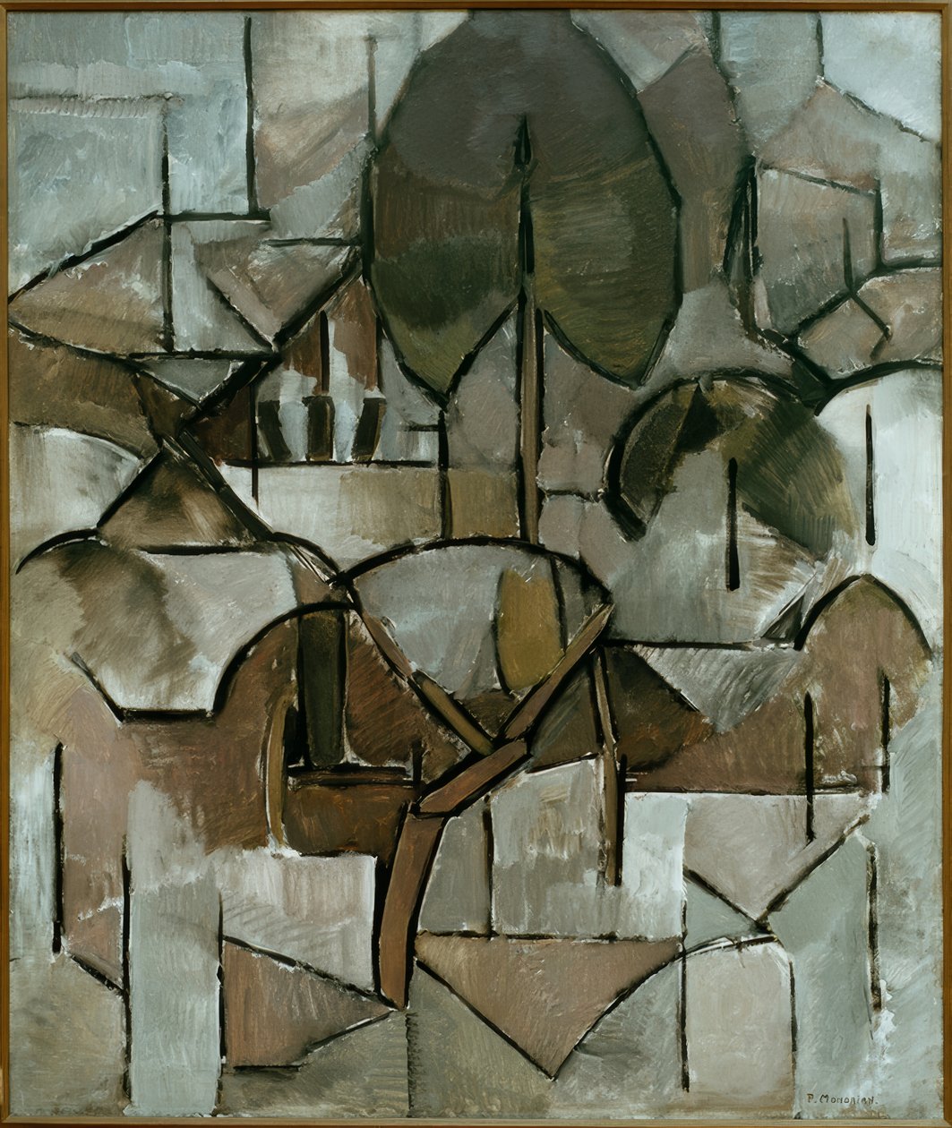 Landschaft mit Bäumen von Piet Mondrian