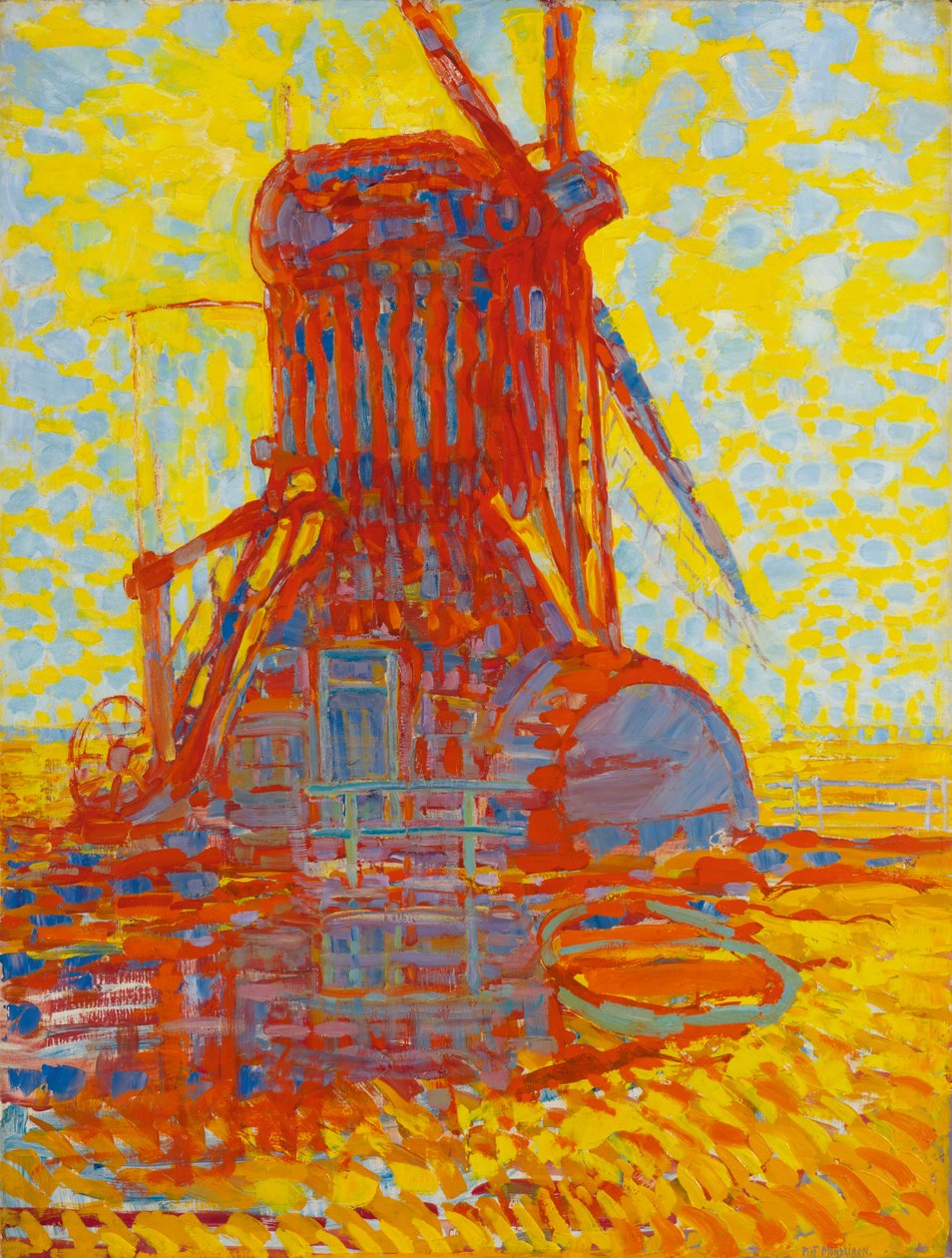 Mühle im Sonnenlicht: Die Winkelmühle, 1908 von Piet Mondrian