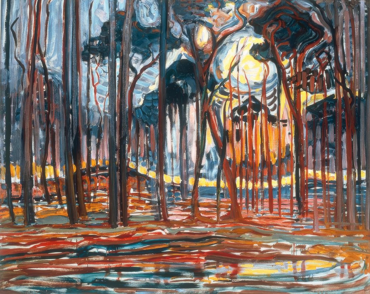 Wald bei Oele von Piet Mondrian