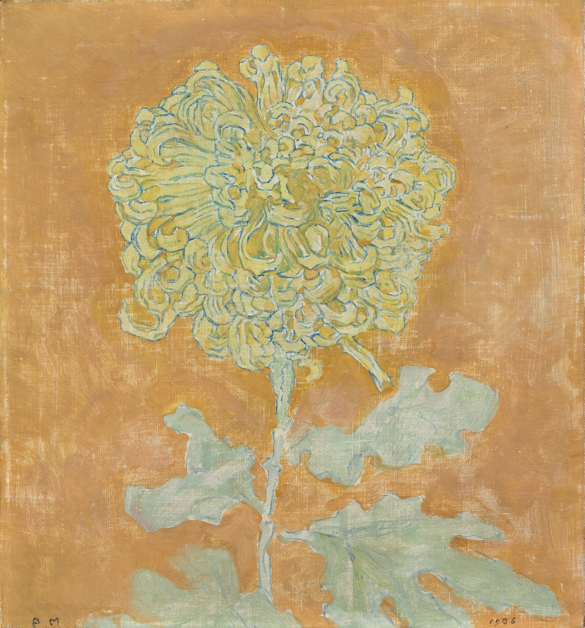 Chrysantheme, 1906-1942 von Piet Mondrian