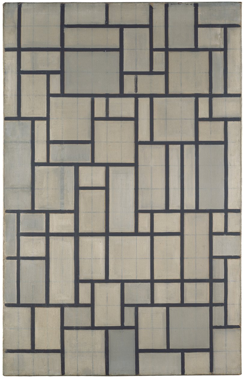 Komposition mit Gitter 2 von Piet Mondrian