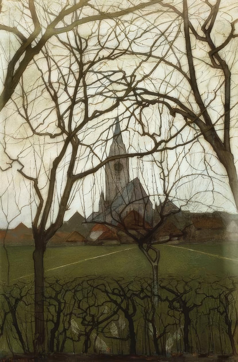 Dorpskerk (Dorfkirche); Jacobskerk, Winterswijk von Piet Mondrian