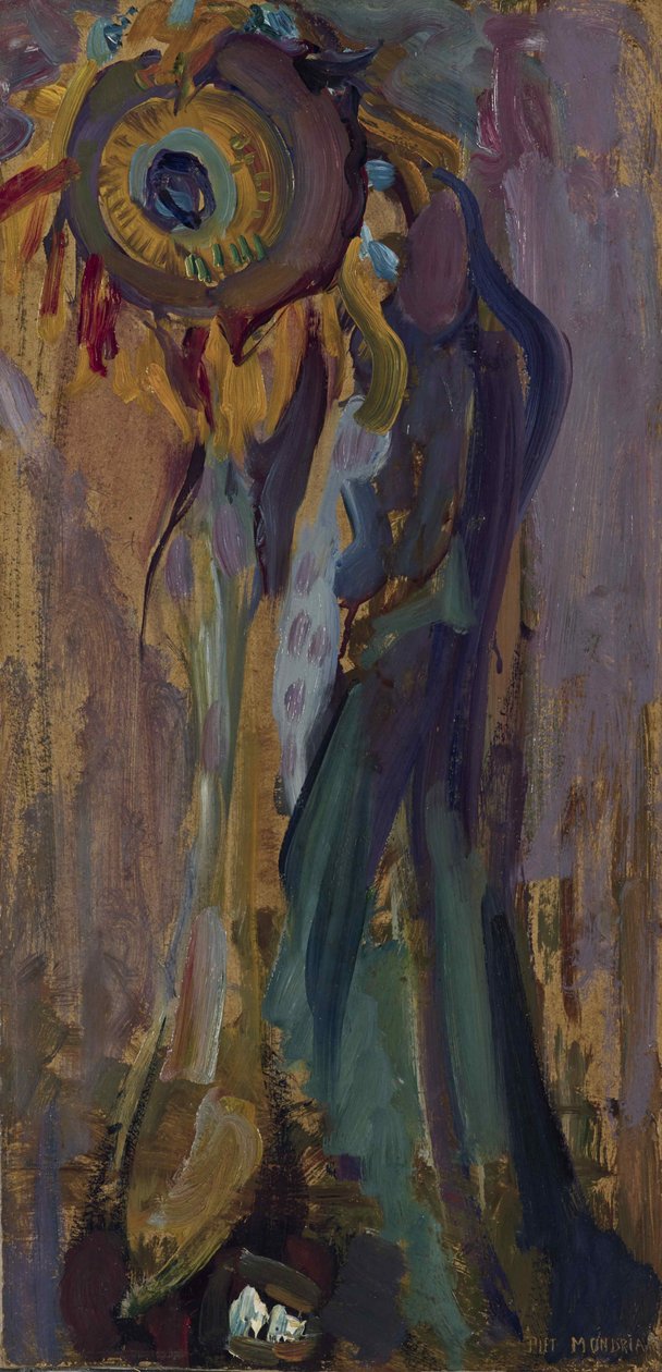 Sterbende Sonnenblume I, 1908 von Piet Mondrian