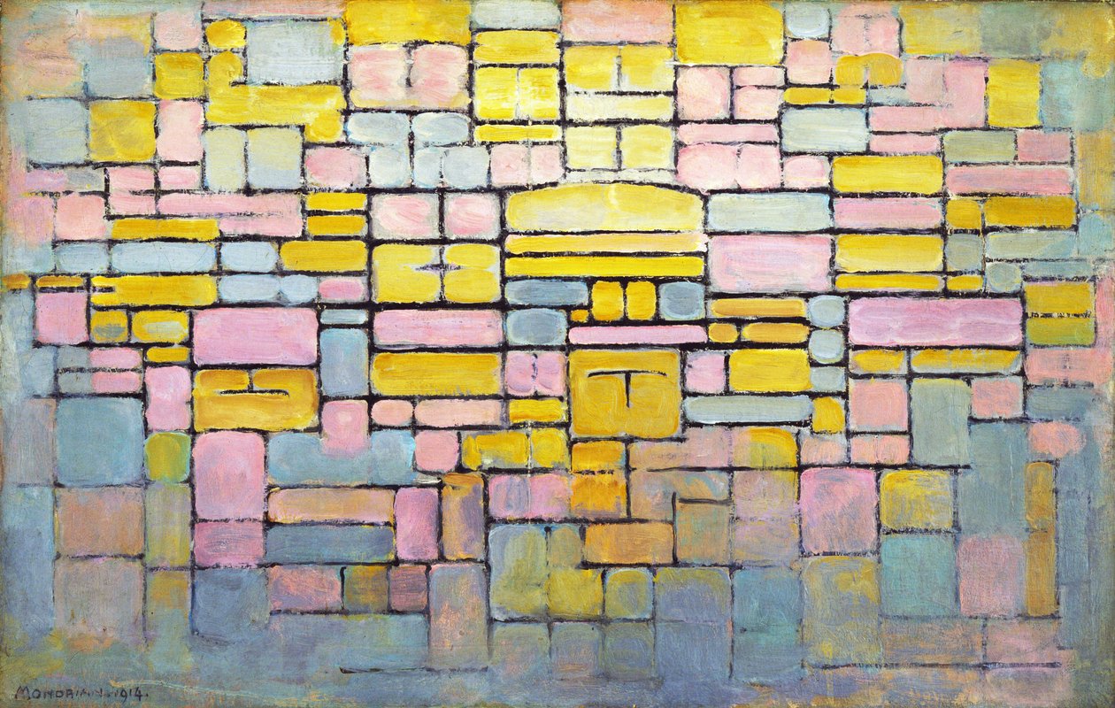 Tafel Nr. 2 / Komposition Nr. V von Piet Mondrian