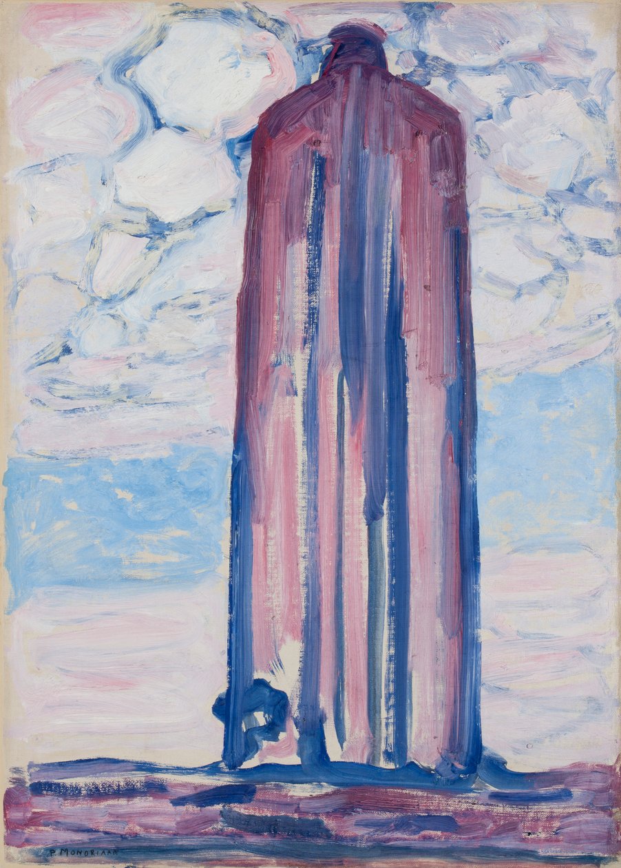 Der Leuchtturm von Westkapelle, 1908 von Piet Mondrian
