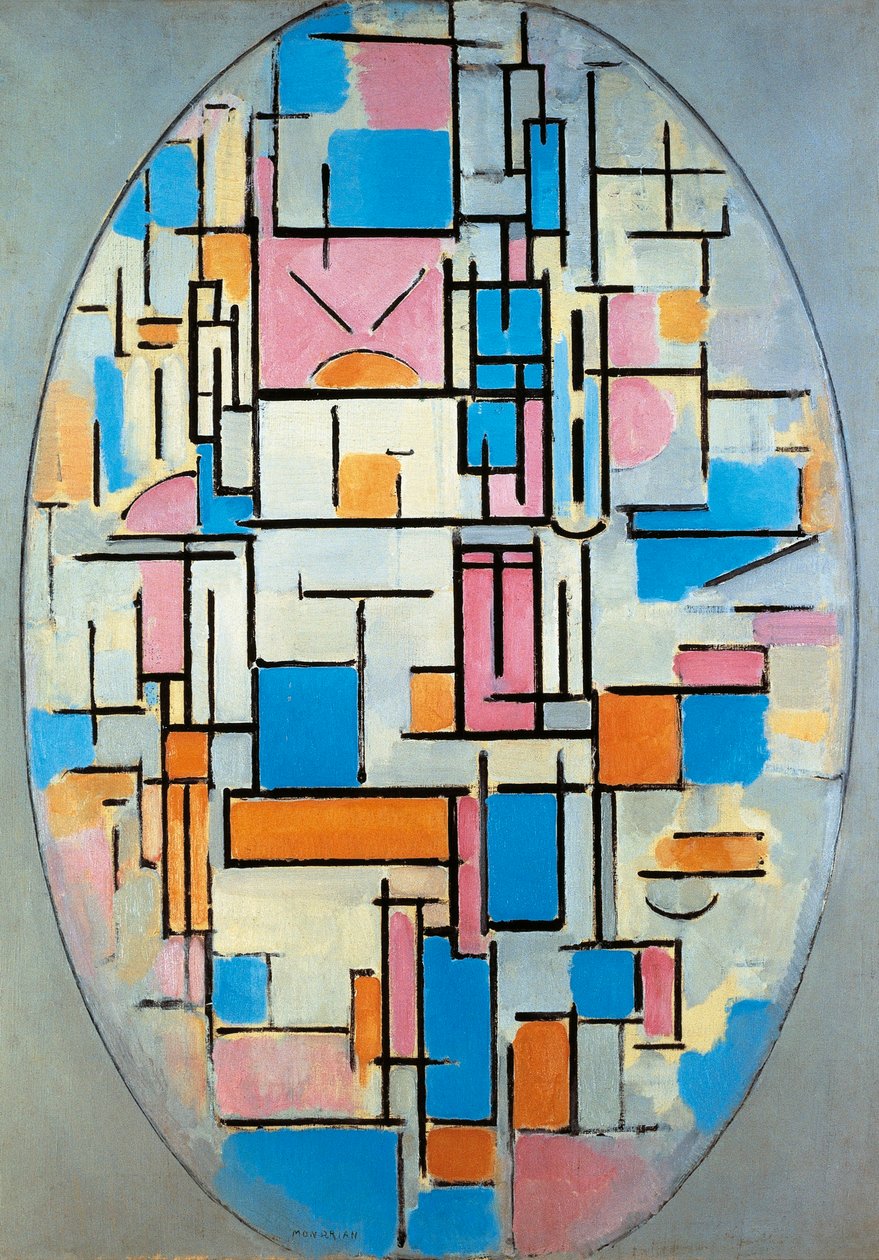 USA, New York, Ovale Komposition von Piet Mondrian