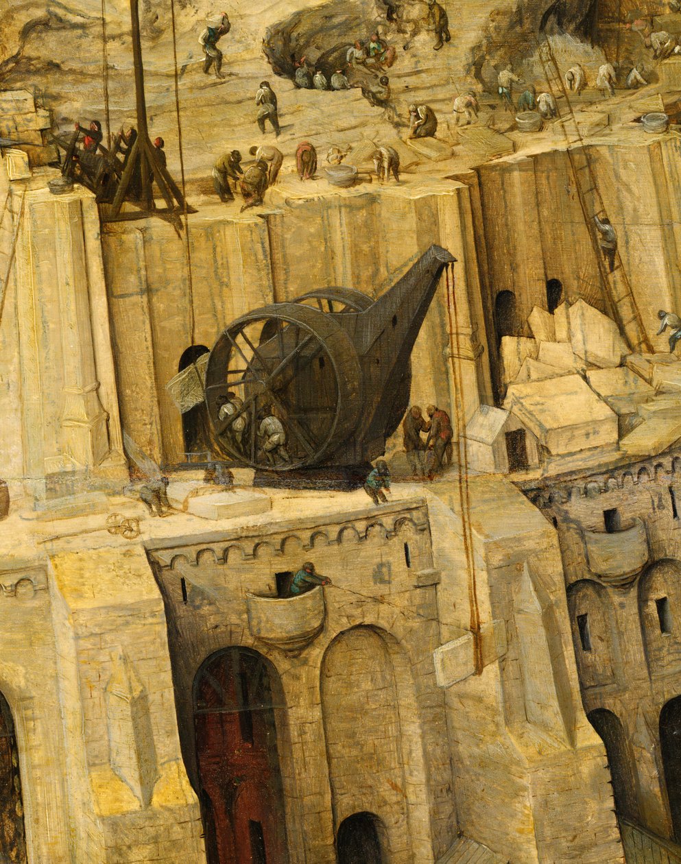 Ein Tretkran von Pieter Bruegel the Elder