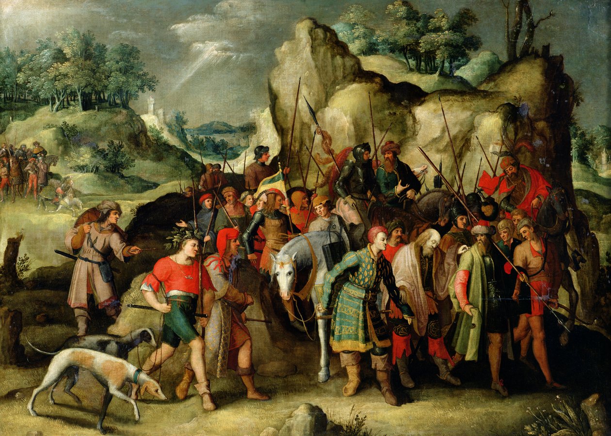 St. Paulus wird nach seiner Bekehrung nach Damaskus geführt von Pieter Brueghel the Younger