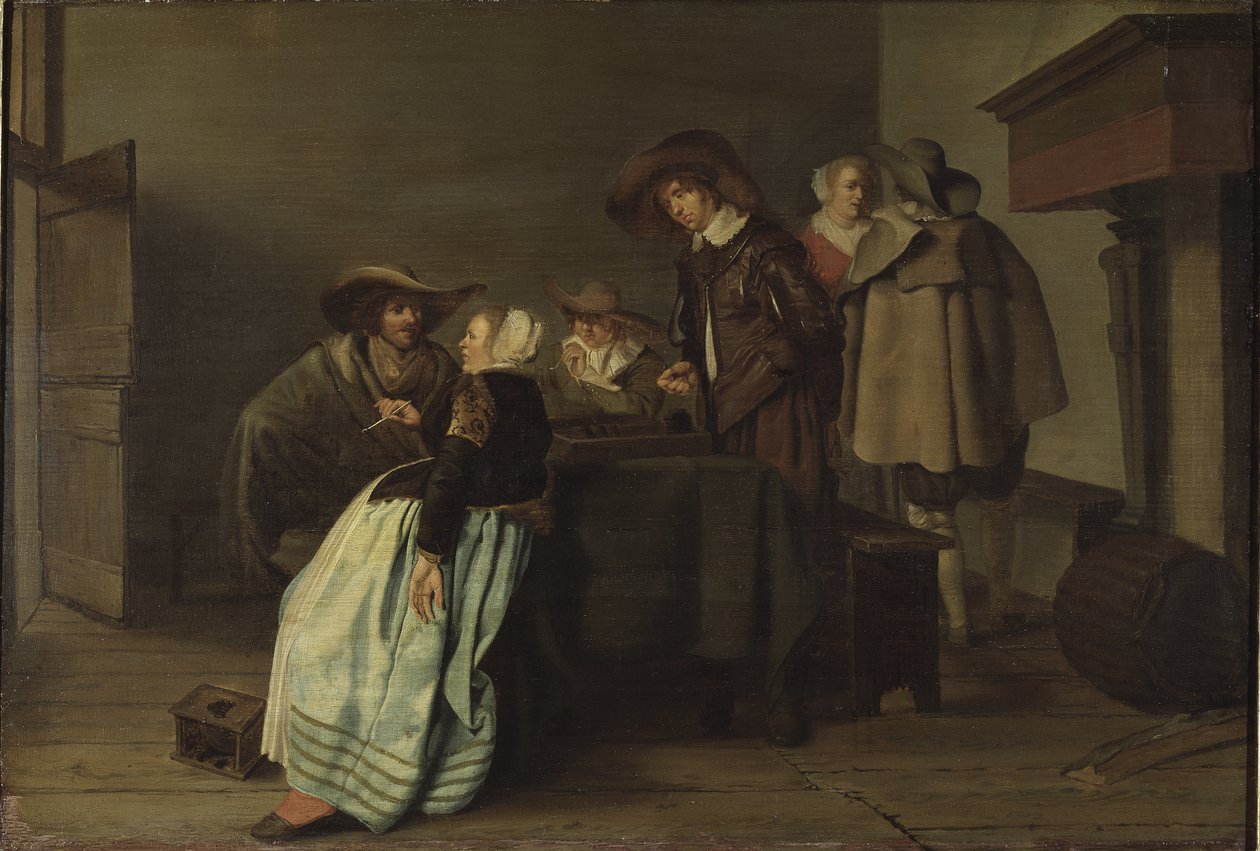 Ein Gespräch, 1628 von Pieter Codde