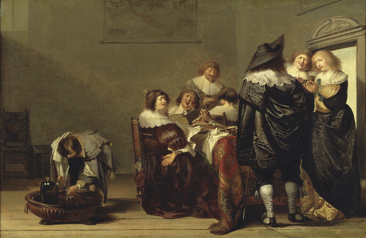 Gesellschaft beim Musizieren von Pieter Codde