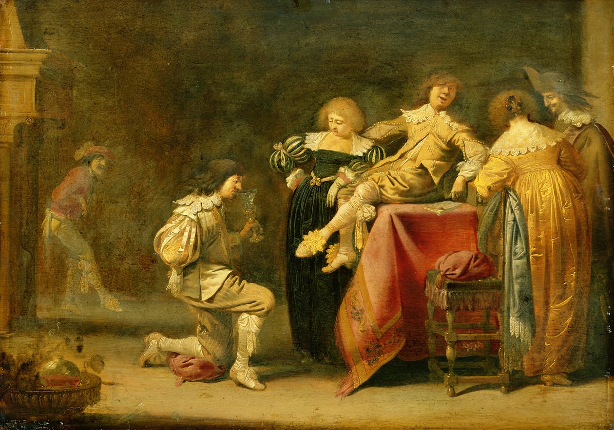 Eine fröhliche Gesellschaft von Pieter Jansz. Quast