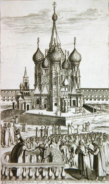 Sainte Trinite oder Jerusalem, Kirche von Moskau, aus La Galerie Agreable du Monde, 1729 von Pieter Van der Aa