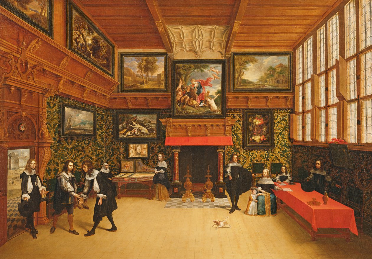 Ein Gentleman empfängt einen Besucher, 1650 von Pieter and Coques, Gonzales Neefs II