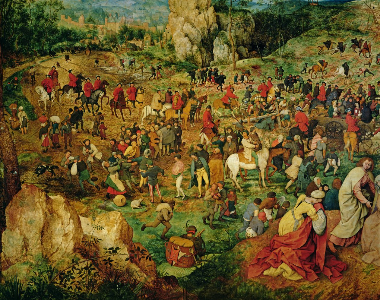 Der Weg nach Golgatha (Detail) von Pieter Bruegel the Elder