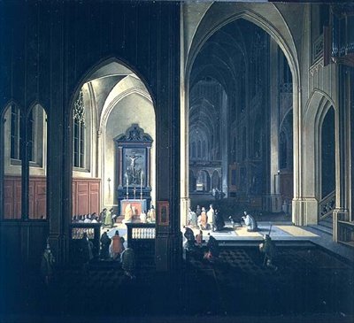 Innenraum einer gotischen Kirche von Pieter the Elder Neeffs