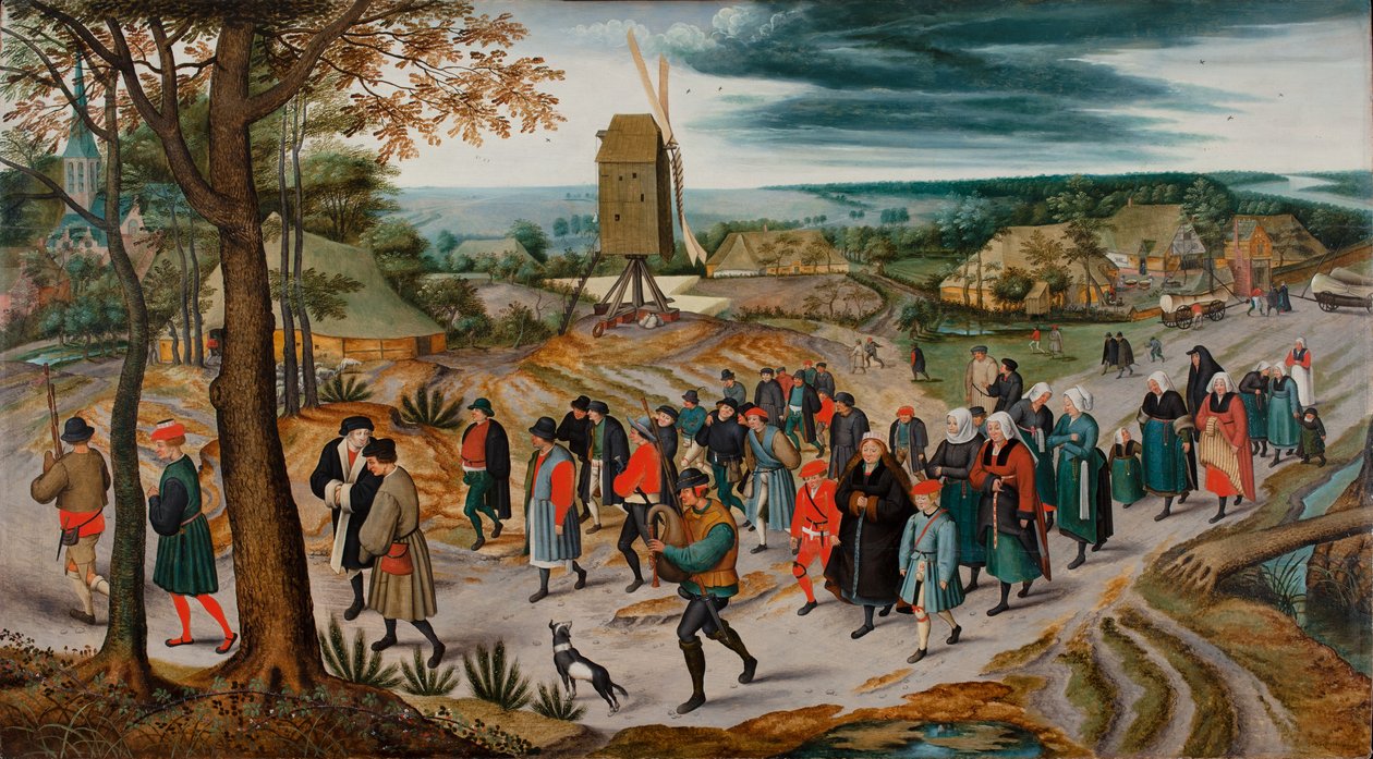 Die Hochzeitsprozession von Pieter Brueghel the Younger