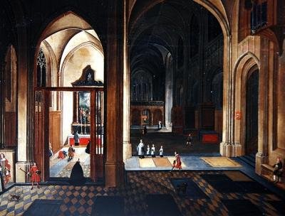 Innenraum einer Kathedrale von Pieter the Younger Neefs