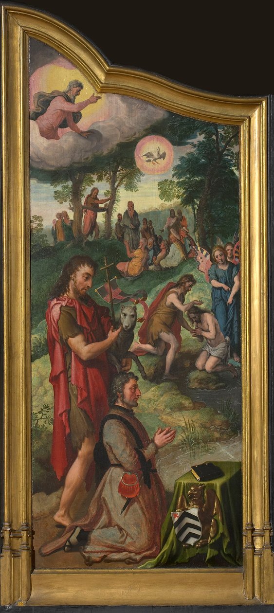 Jan van der Biest Triptychon linkes Panel von Pieter Aertsen