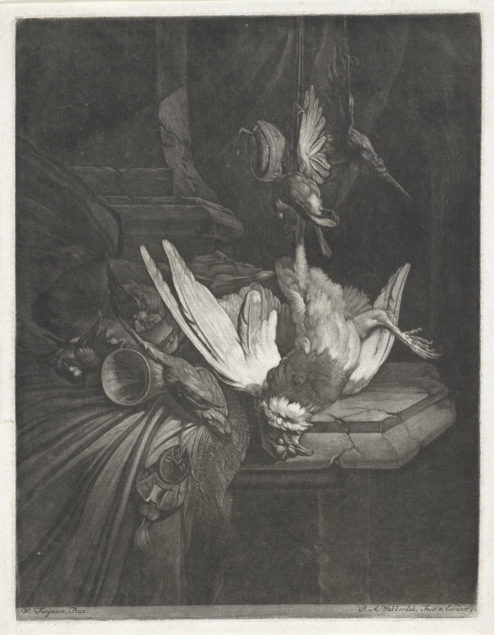 Stillleben mit Geflügel von Pieter Anthony Wakkerdak