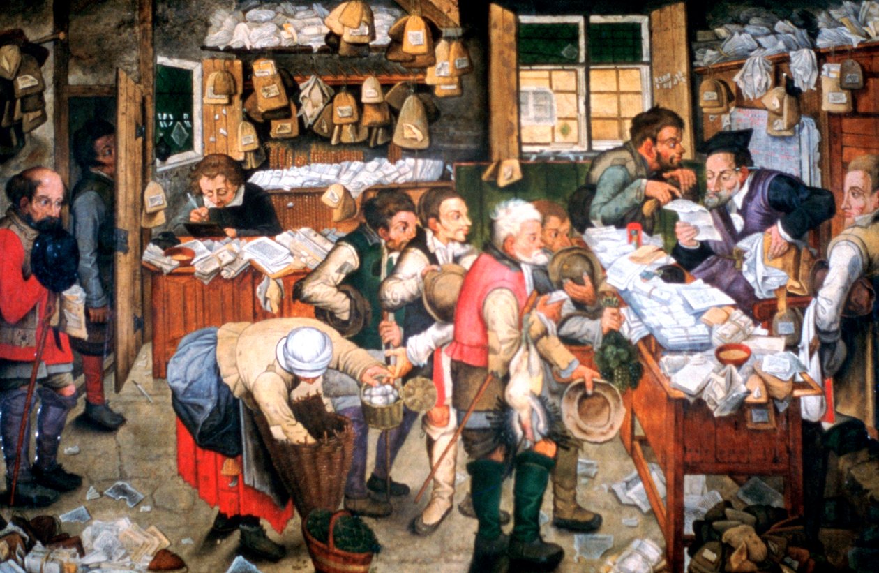 Zahltag, um 1584-1638 von Pieter Brueghel the Younger