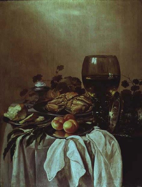 Stillleben mit einer Krabbe von Pieter Claesz