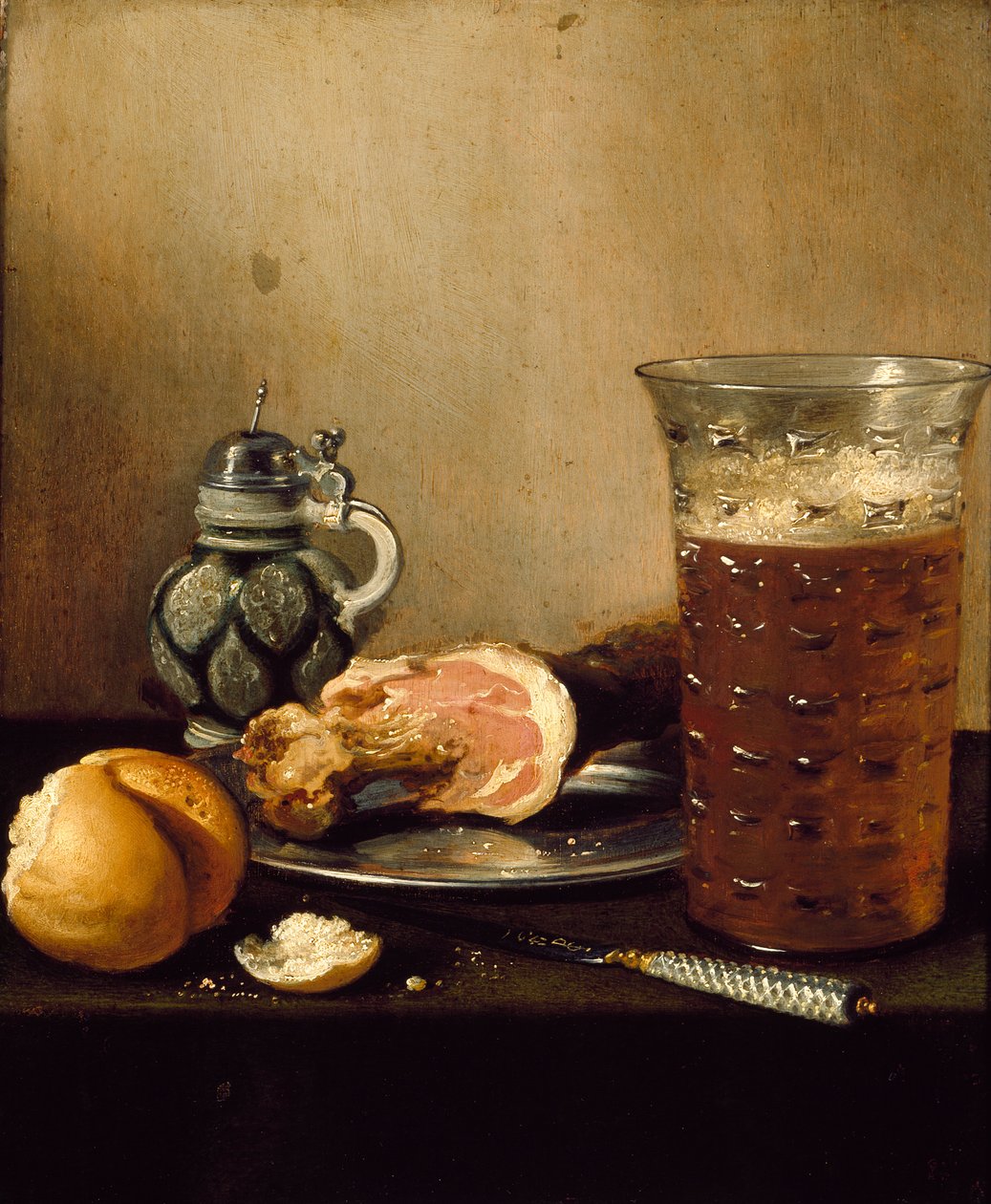 Stillleben mit einem Schinken, 1642 von Pieter Claesz
