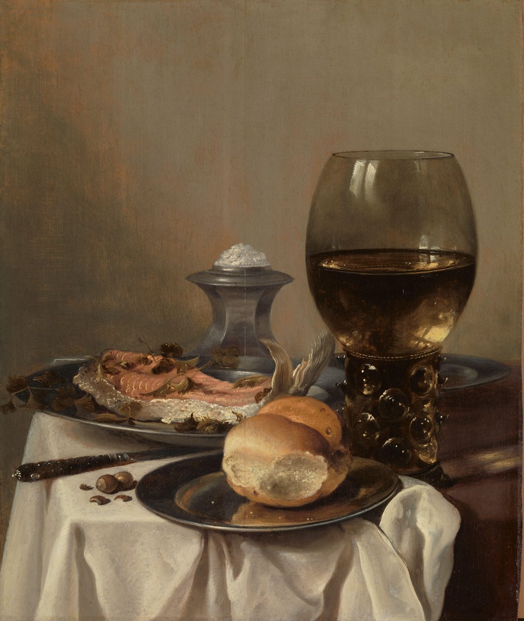 Stillleben mit einem Salzgefäß von Pieter Claesz