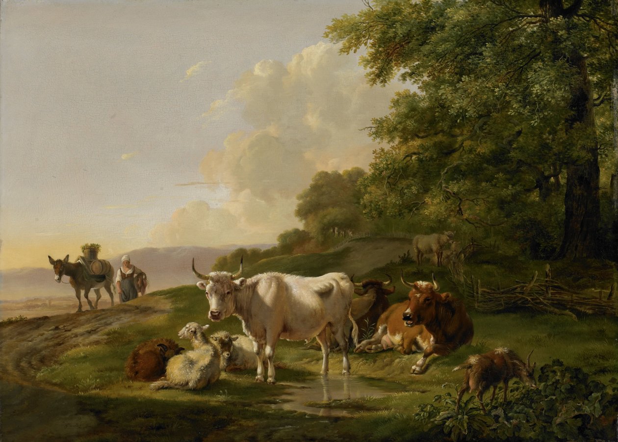 Landschaft mit Vieh von Pieter Gerardus van Os