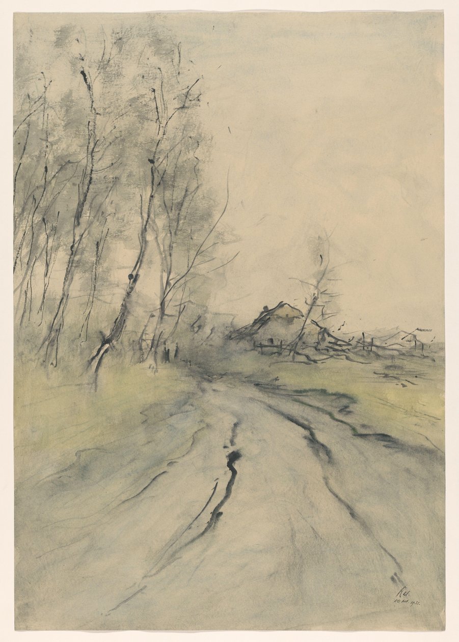 Landweg von Pieter H.J.J. Ras (signed by artist)