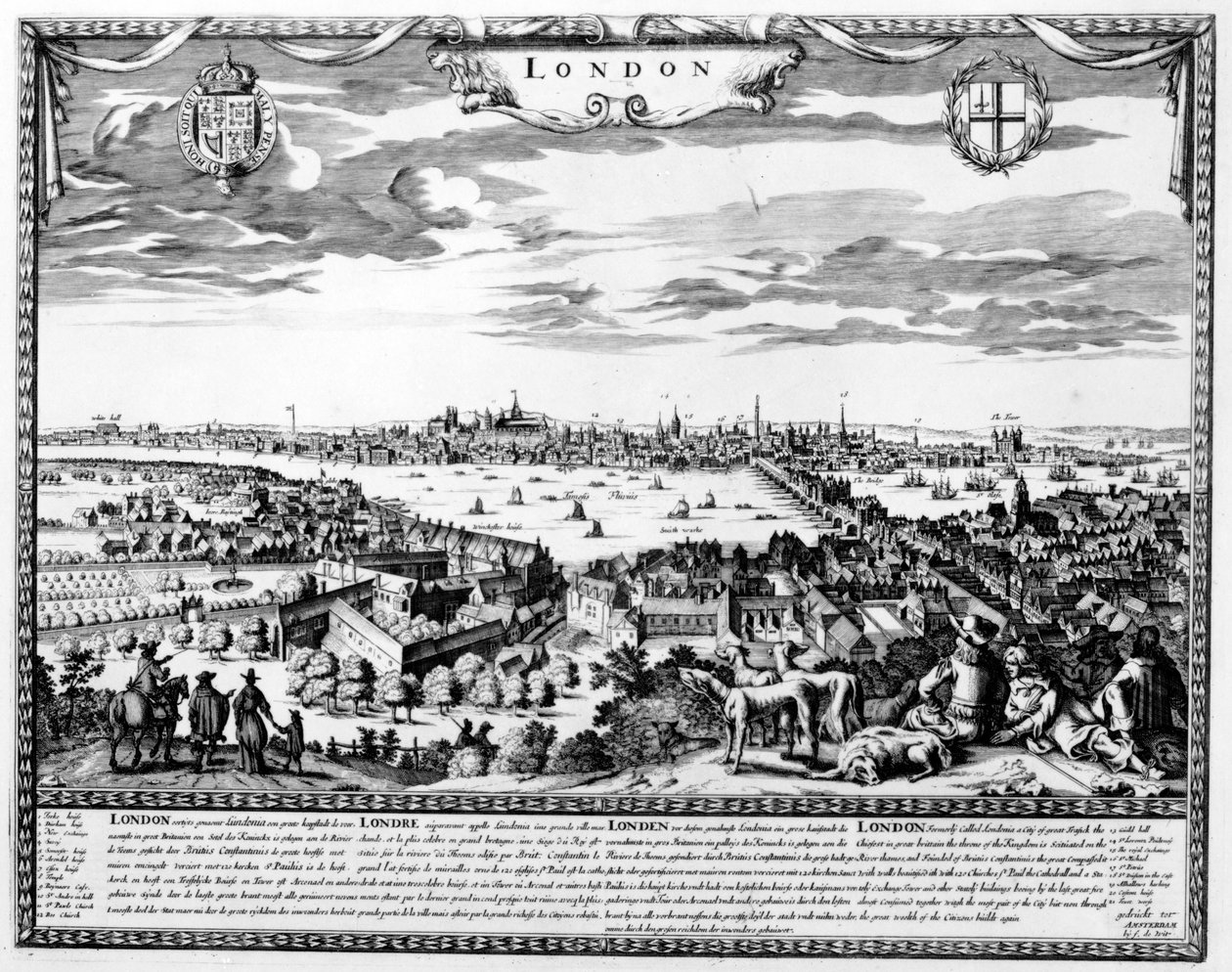 Ansicht von London, um 1700 von Pieter Hendricksz Schut