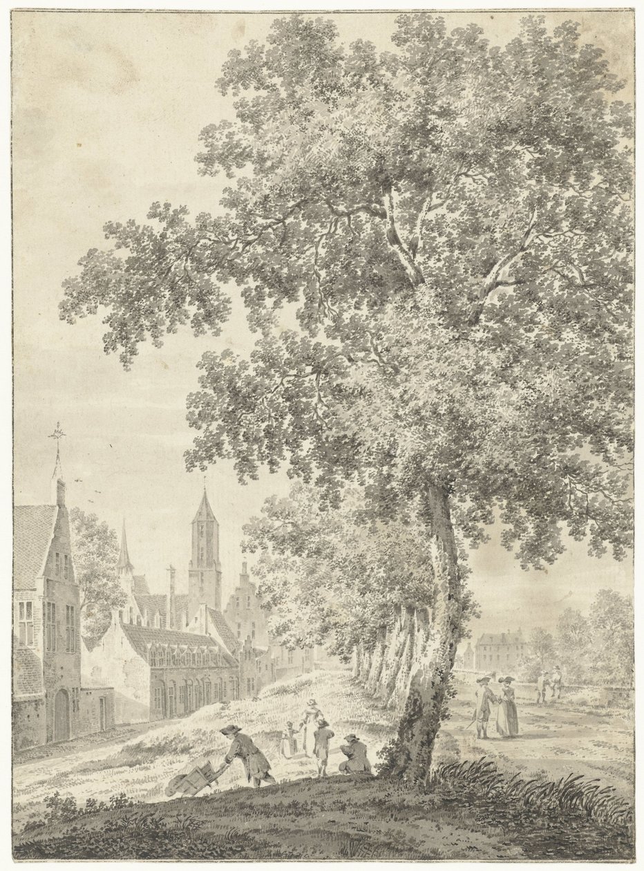 An der Stadtmauer in Utrecht von Pieter Jan van Liender