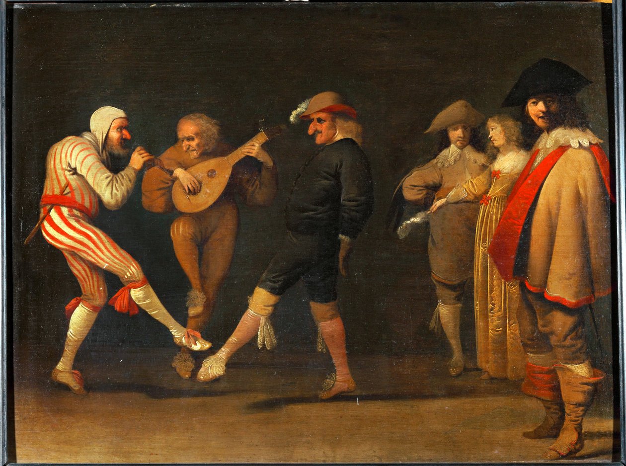 Tanzende Komödianten von Pieter Jansz. Quast